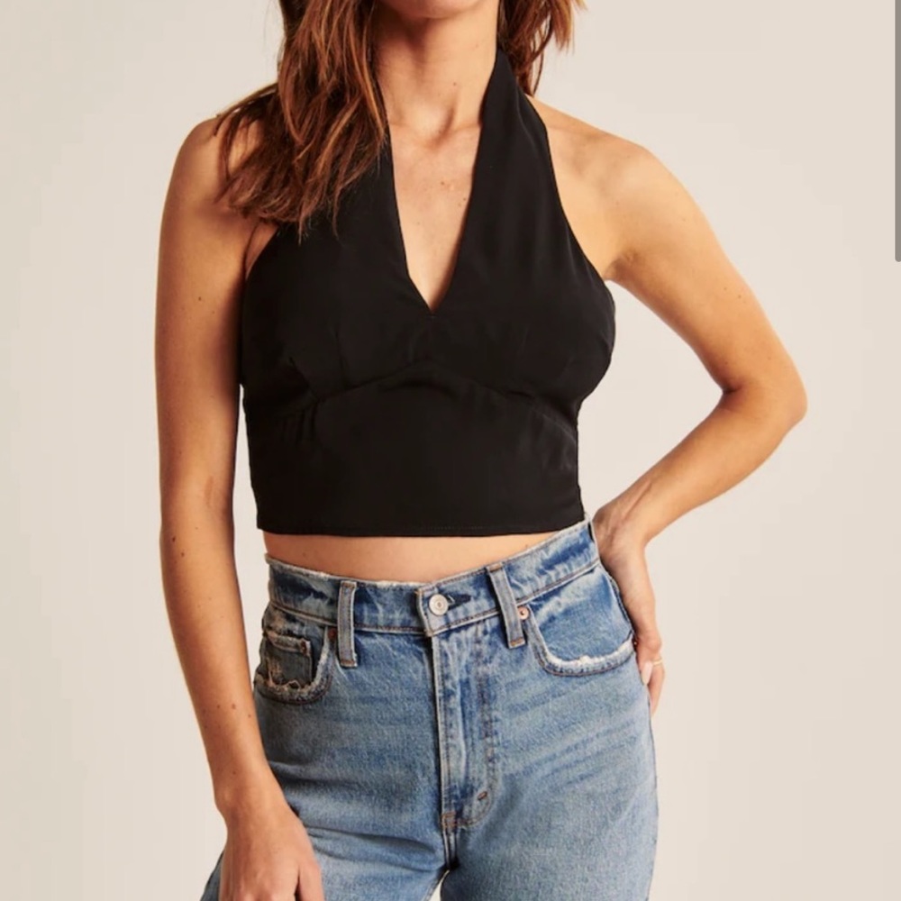 Deep V Neck Halter Top